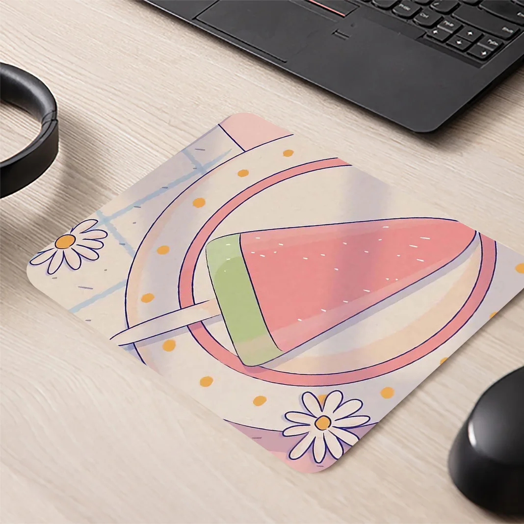 

Cute Pink Mouse Pad Kawaii Office Mousepad Keyboard Gaming Accessories Mice Keyboards Computer Peripherals Locking Edge Mat