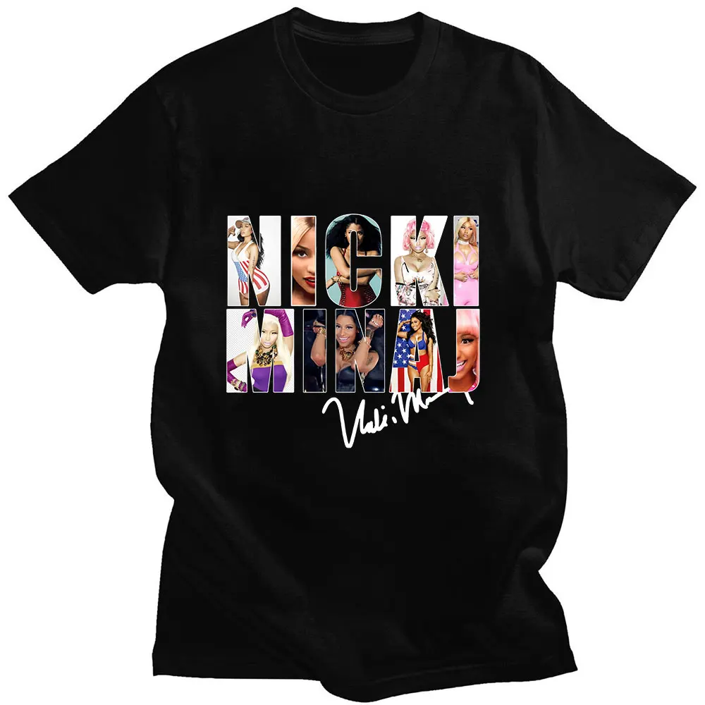 

Singer Nicki Minaj Graphic Logo Summer Short Sleeve Thin Cotton Casual Loose Design Woman T-Shirt Tide 2022 Retro Harajuku Print