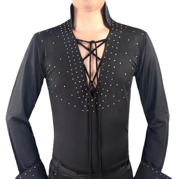 

Новая оптовая продажа мужской современной одежды для танцев дружбы ча-ча международная торговля одежда для тренировок для латиноамериканских танцев