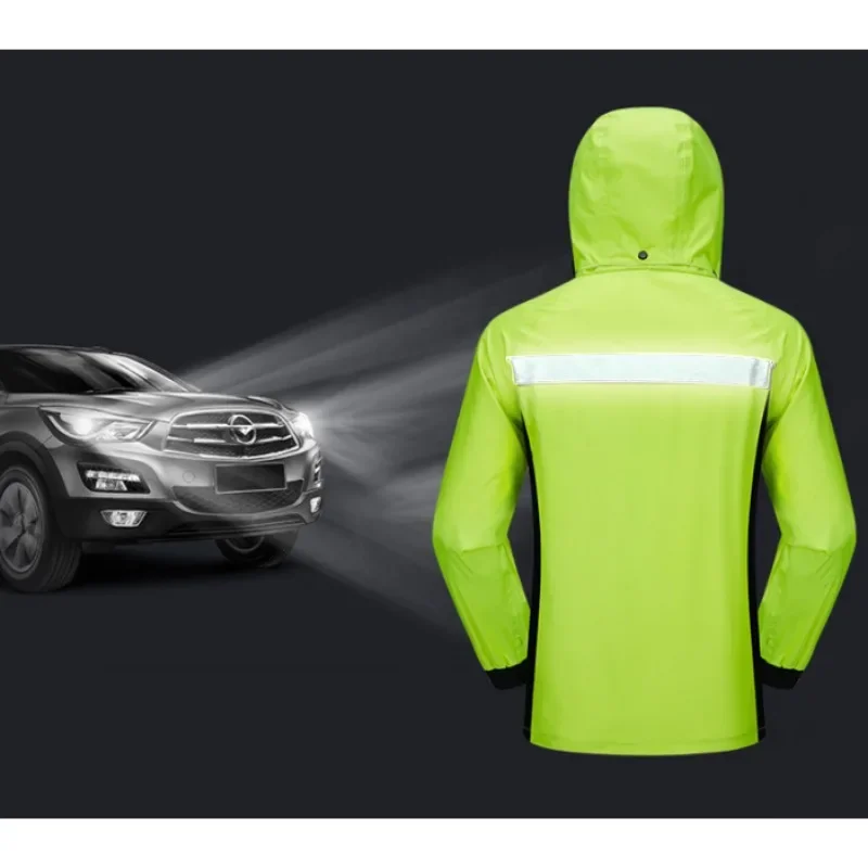 Motorcycle Raincoat Suit Rainstorm Prevention Jacket Pants Camping Hiking Fishing Raincoat Moto Motorcyclist Rider Rain