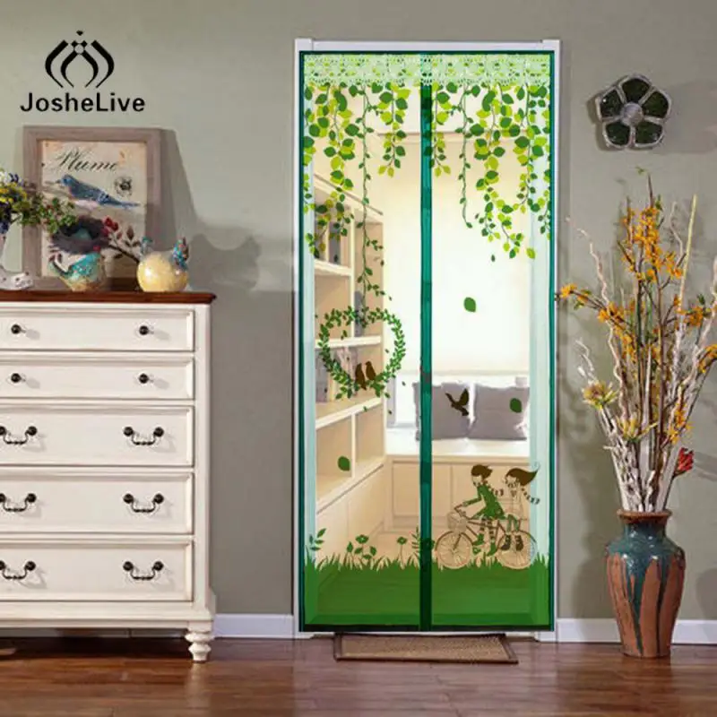 자동 폐쇄 마그네틱 모기장 스크린 문짝, 파리 방지 그물, 가정용 섬유 문짝, 90/100x210cm 