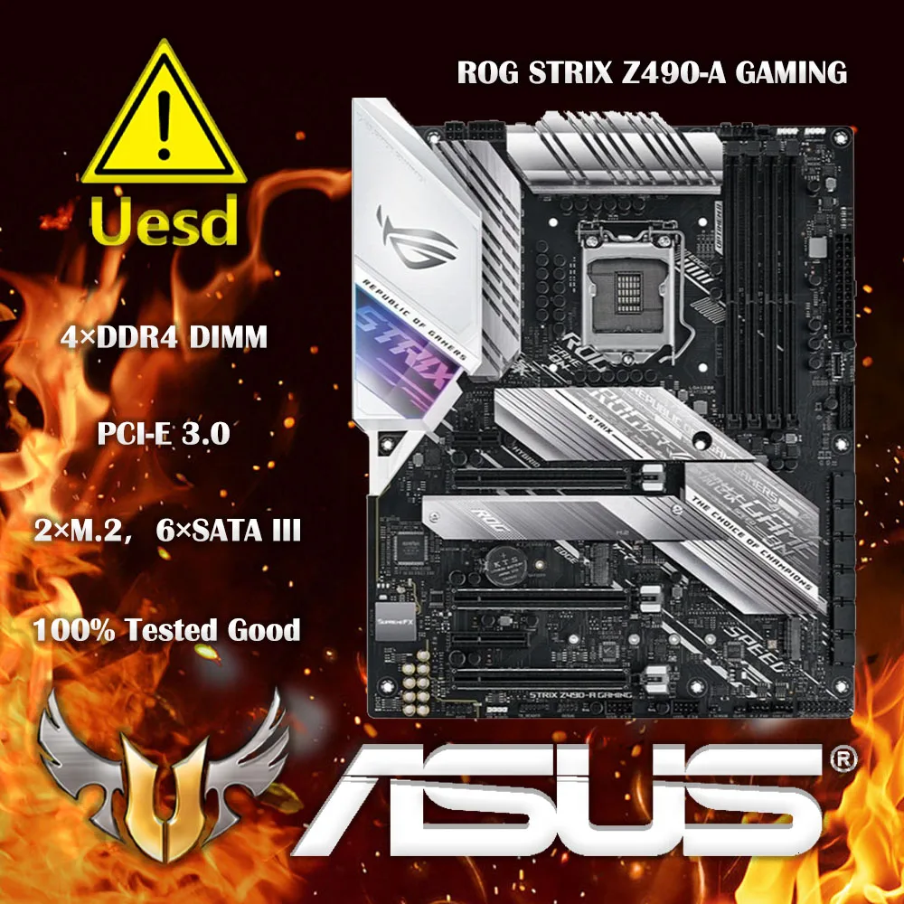 Asus Rog Strix Z490-A Gaming Lga 1200 (Intel 10Th Gen) Z490 Sata 6 Gb/S Atx Scheda Madre Intel
