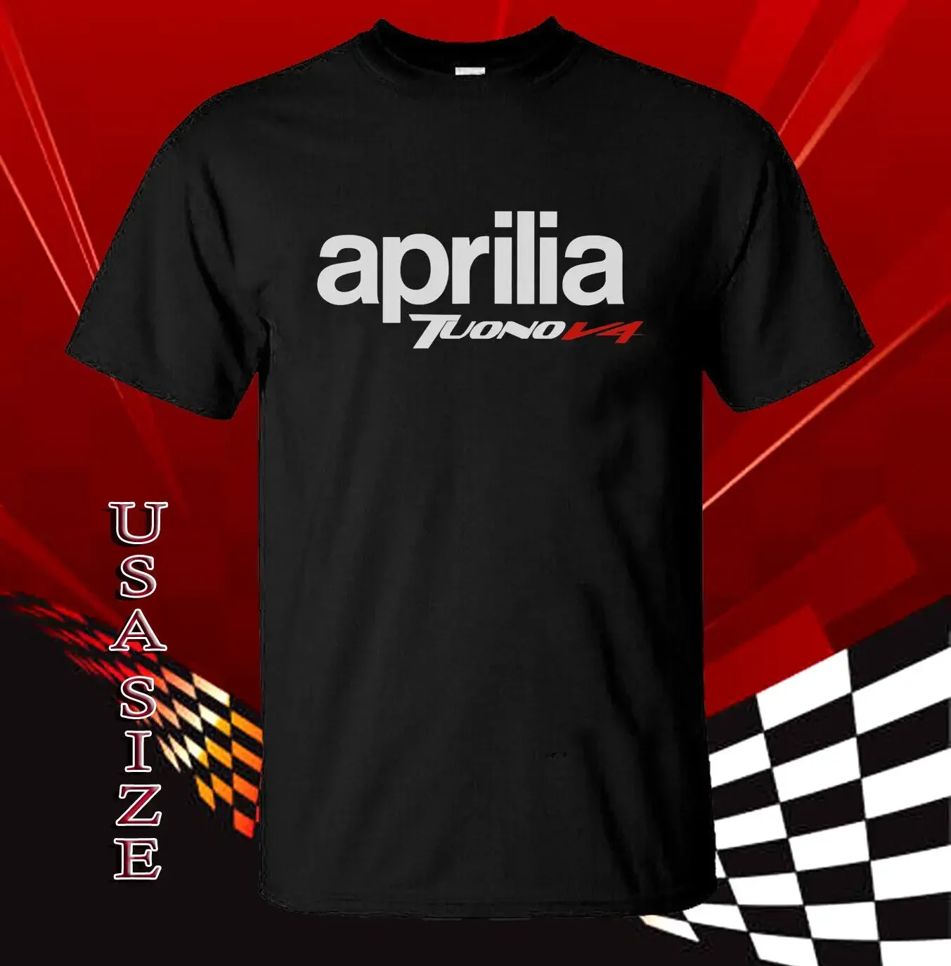 Nuova Camicia Aprilia Tuono V4 Moto T-Shirt Usa Taglia S-5Xl2024 T-Shirt Di Marca Di Alta Qualità Casual Stampata 100% Cotone