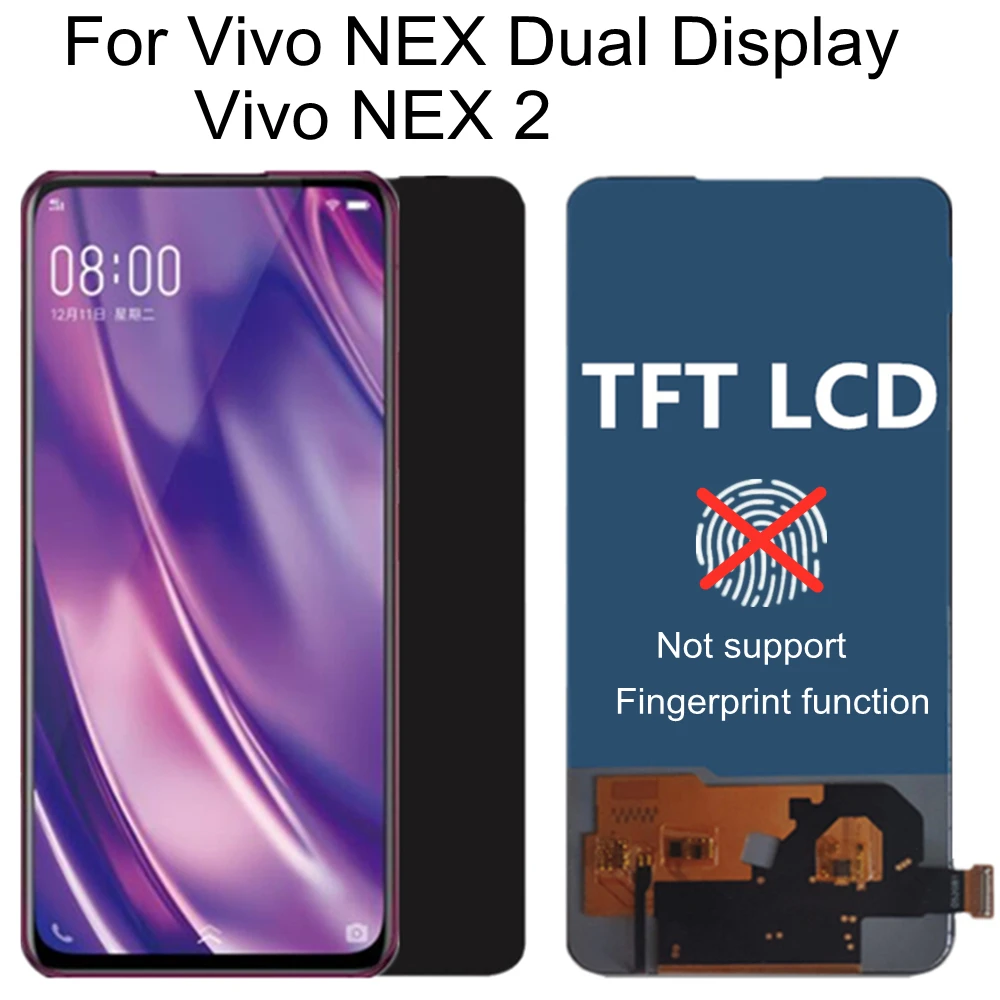 

6.39" TFT LCD For Vivo NEX Dual Nex2 LCD Display Front LCD Display Touch Screen Digitizer For VIVO Nex 2 V1821A Replacement