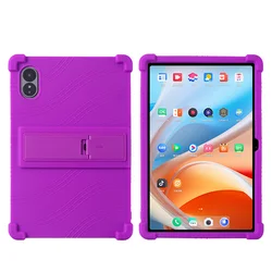 Kids Shockproof Silicone Kickstand Case with Soft Cover and Protective Design for IPlay 60 Lite (Purple)