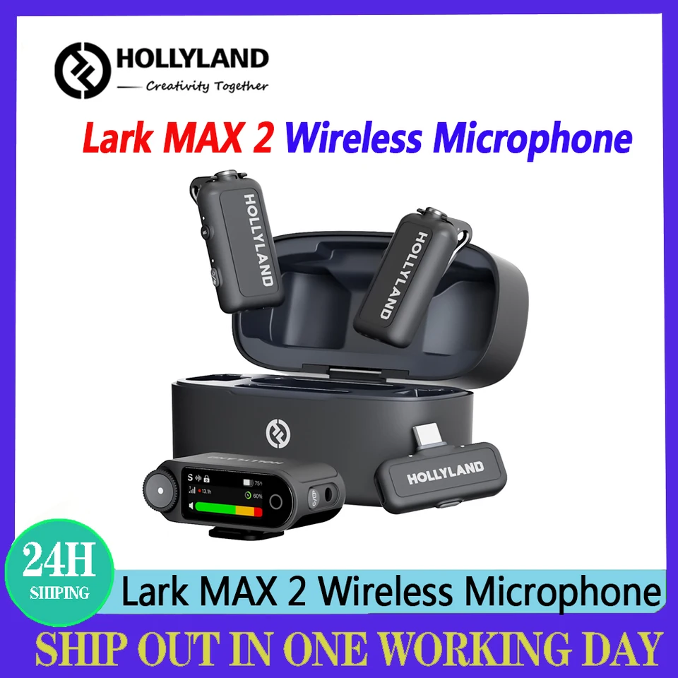 Hollyland Lark MAX 2 Wireless Lavalier Microphone 48kHz/32-bit