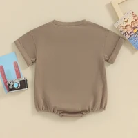 2024-01-02 Lioraitiin Summer Baby Boy Girl Clothes Western Cow Print Oversized Bubble Romper Short SleeveT Shirt Jumpsuit Outfit 3