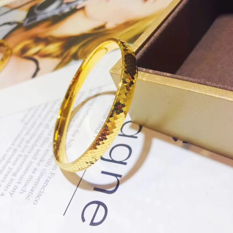 قسط الذهب 9999 مقياس السمك سوار المرأة الذهب مخزن...