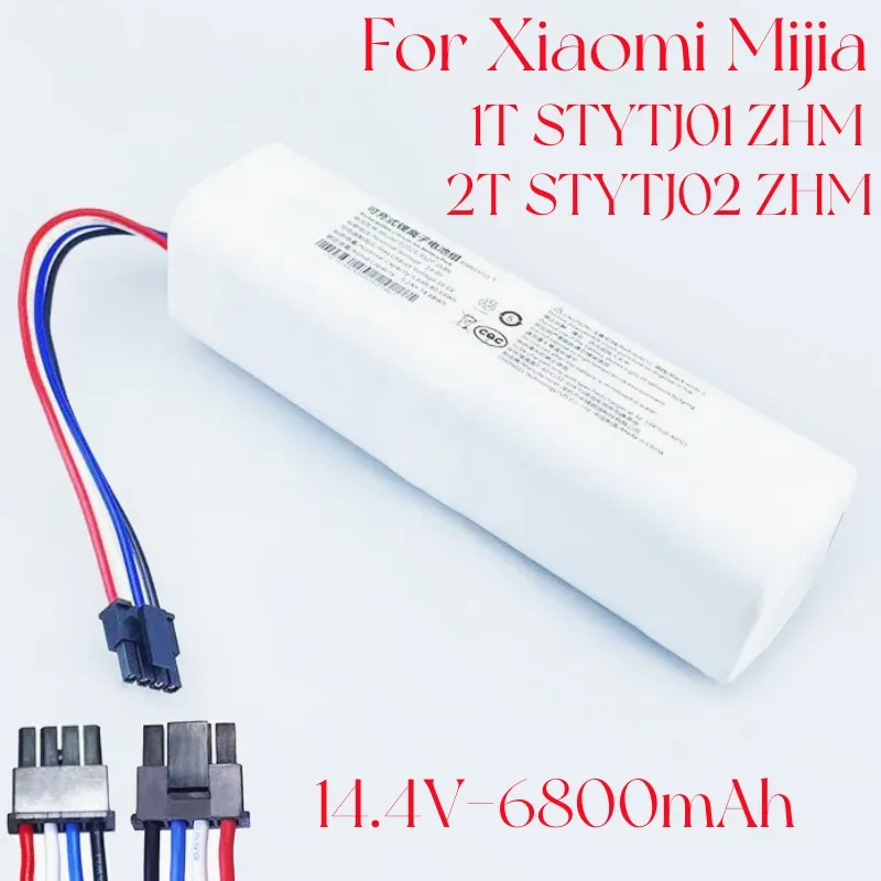 

100% New.For Xiaomijia Robot Vacuum Cleaner Battery Pack. 1T, 2T. STYTJ01ZHM. STYTJ02ZHM 14.8 V, 6800 mAh,