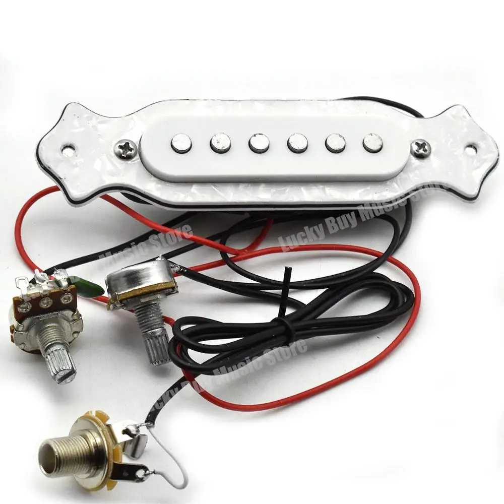 Aazon.co: 3 String Guitar Pickup, Pre-wired Pickup With Input Jack