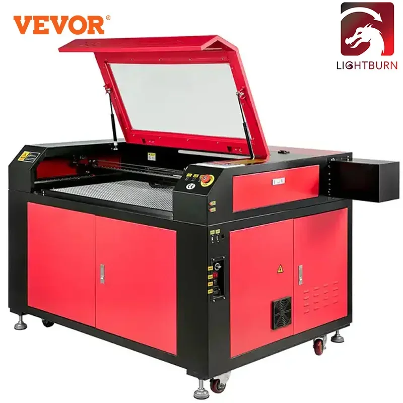 Vevor 100W Incisore Laser Macchina Per Incisione Laser Co2 Ruida Controller 90X60 Cm Strumento Fai Da Te Incisore Laser E Stampante Cutter