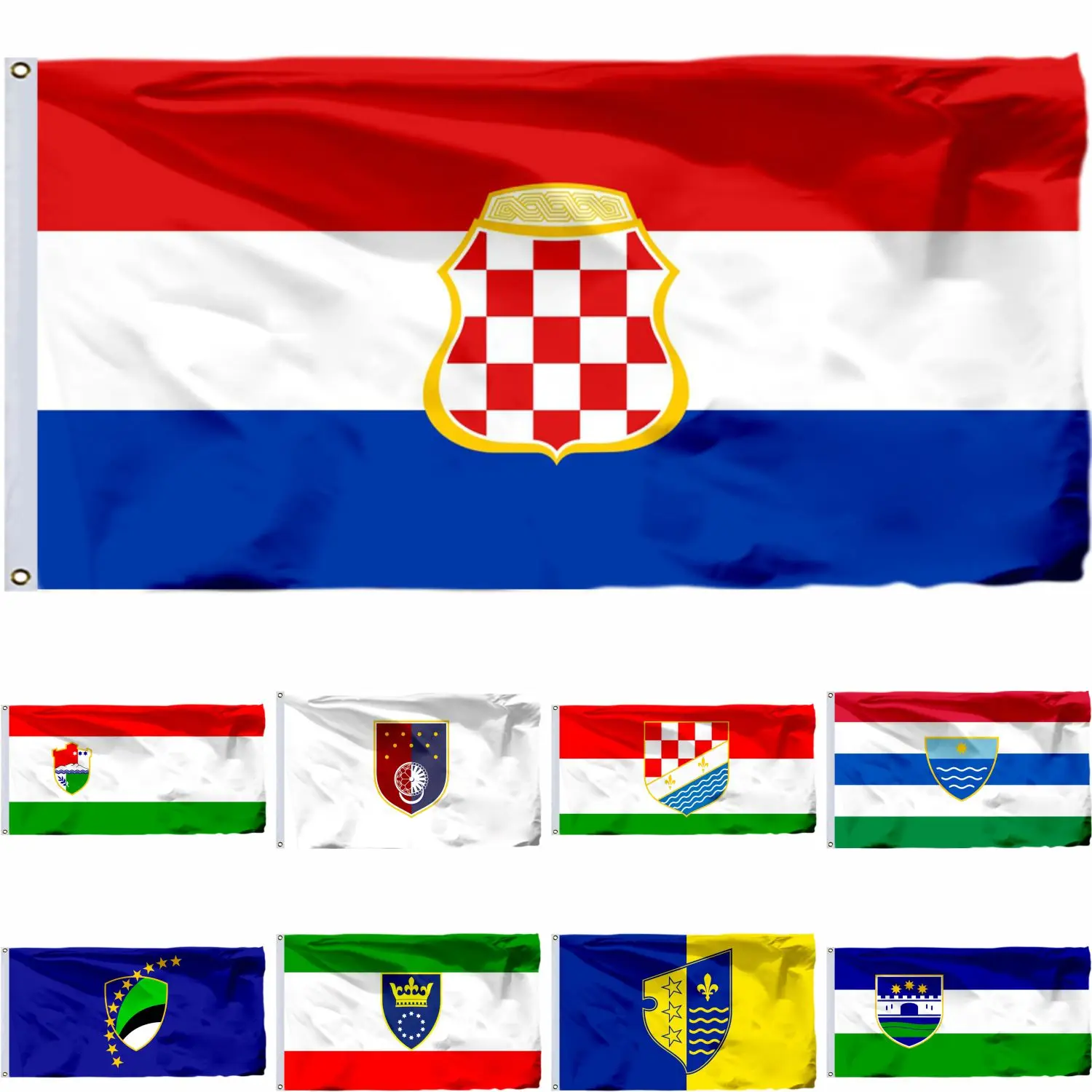 

Bosnia and Herzegovina Cantons Federation Flag Federation 3X5FT Una-Sana 90X150CM Bosnian Podrinje Banner 2X3FT 21X14CM