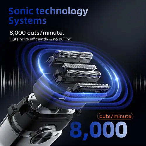KENSEN S26 Electric Shaver for Men 4D Floating Blades Foil Shavers Waterproof 8000RPM Beard Trimmer Portable Mini Electric Razor - Image 3