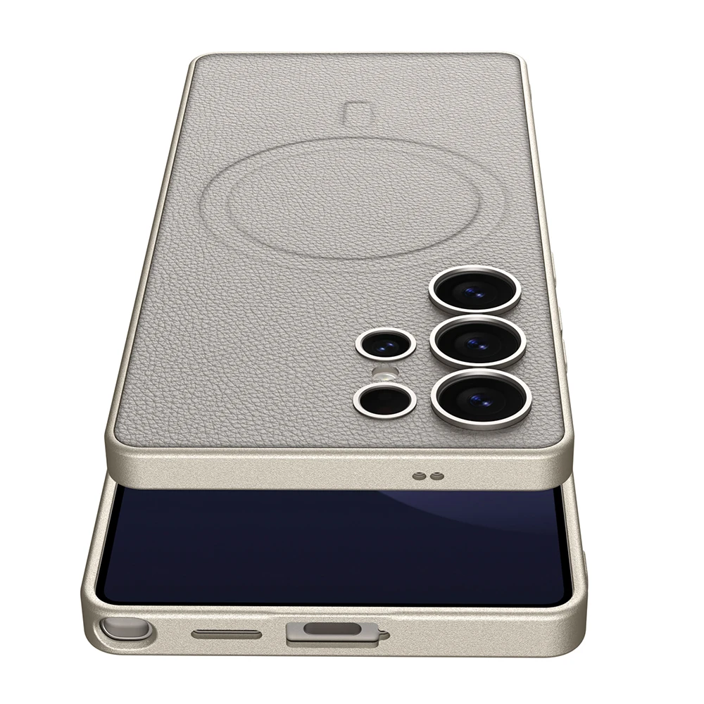 Luxury Original Leather Phone Case with MagSafe Protective Cover and Built-in Magnetism