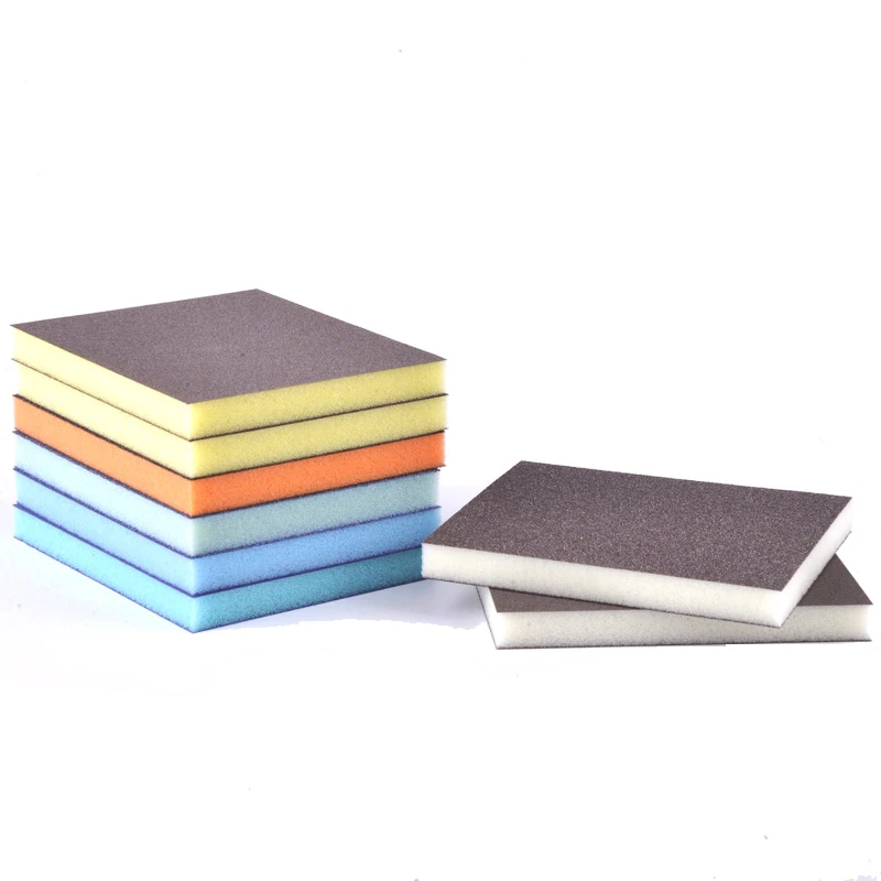 

100x75mm Sanding Sponge Set Wet/Dry Grinding Block Pad Sandpaper 120-1000 Grit Flocking Abrasive Paper Foam Polishing Sheets