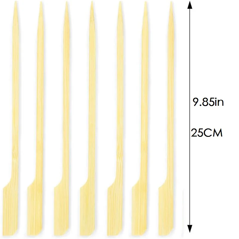 25CM*3MM Bamboo Appetizer Skewers Disposable Wood BBQ Sticks Barbecue Tool Natural Wooden Toothpicks BBQ Accessories 400pcs