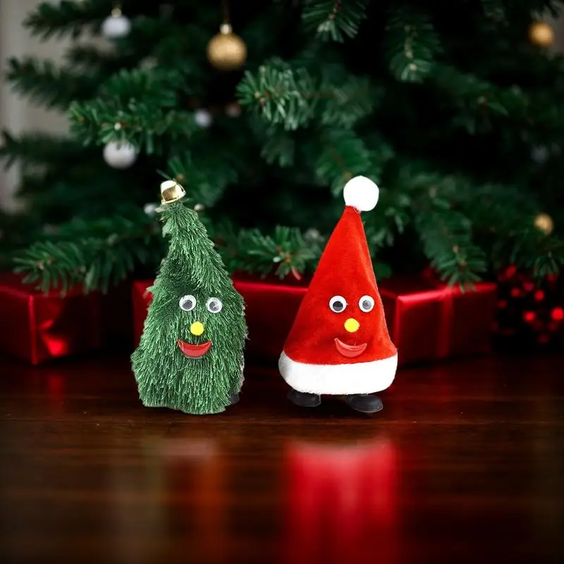 Dancing Christmas Hat Dancing Christmas Tree Plush Toy Interactive Swing Moving Animated Tree Hat For Toddler Kid