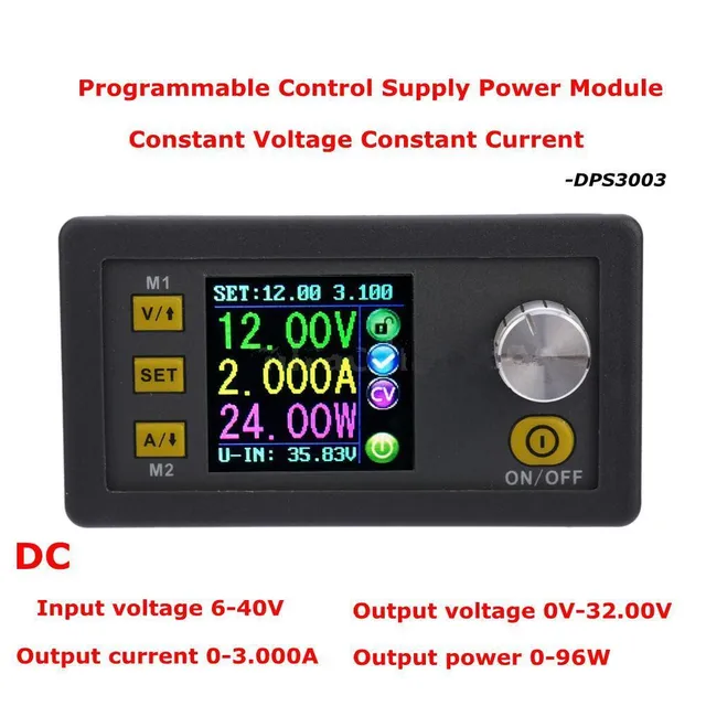 DPS3003 32V 0-3A Constant Voltage Current Step-down Programmable Power Supply Module Buck Voltage Converter Color LCD Voltmeter