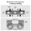 1pcs Trolley Assembly Upgraded Load and Stable 4 Wheel Light Duty for Use with All 1-5/8" or Taller Strut Channel 3