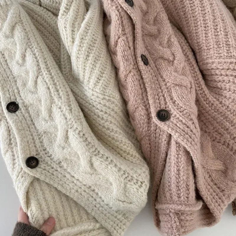 Women Long Sleeve V Neck Cardigan Sweater