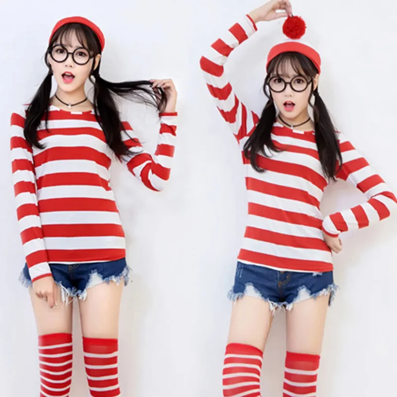 S-Xxl Dove Si Trova Wally Waldo Tv Cartoon Stag Night Outfit Adult Women Fancy Dress Costume Di Halloween