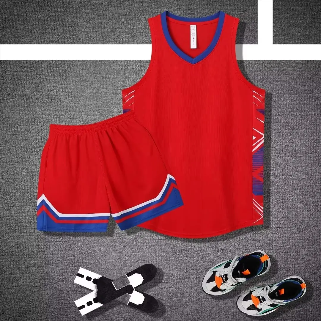 24 25 Men's and Kids Sports Kit Basketball Jerseys Short sleeve uniform training Vest and shorts 1024 kids sports suit men sports suit