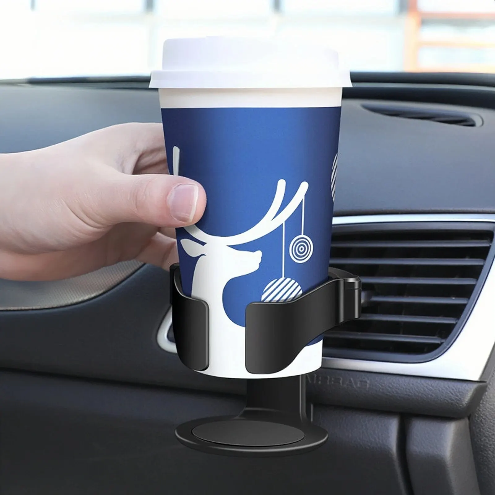 Drink Cup Holder Car Air Vent for Water Bottles & Ashtray Multifunctional Car Coffee Cup Holder