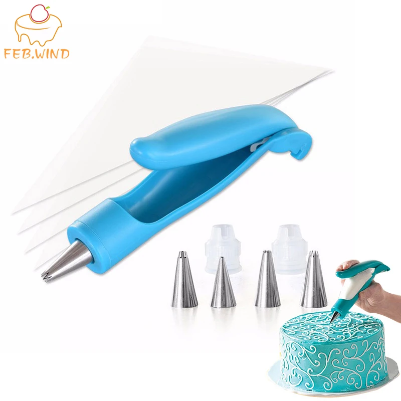 Cake Decorating Tools Easy Deco Icing Pen Icing Piping Nozzles Bag ...