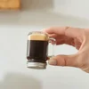 35ml Portable Mini Mason Jar with Handle Leakproof Glass Water Bottle for Milk Cold Brew Coffee Crystal Wine Whisky Glass 5