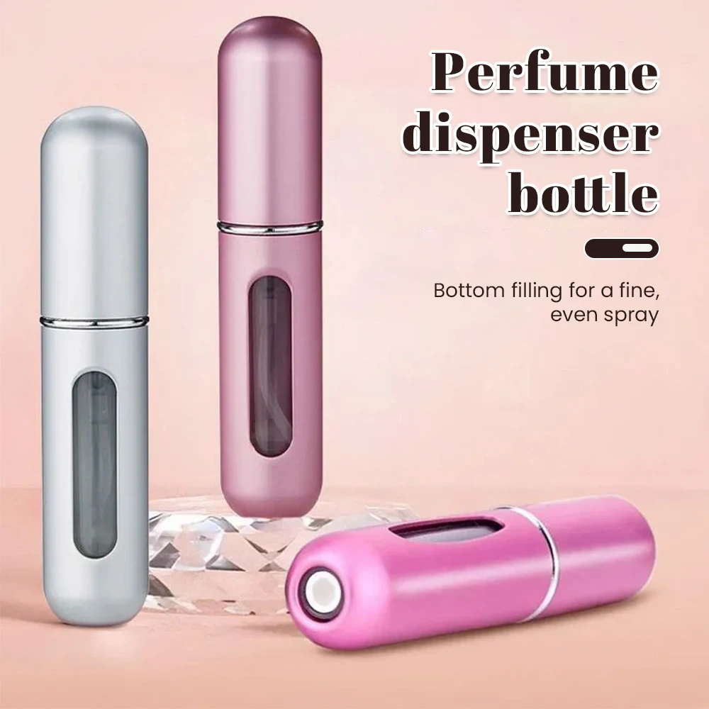 5ml Bottom-filled Perfume Bottle Recycled Dispense Portable Empty Electrochemical Aluminum Spray