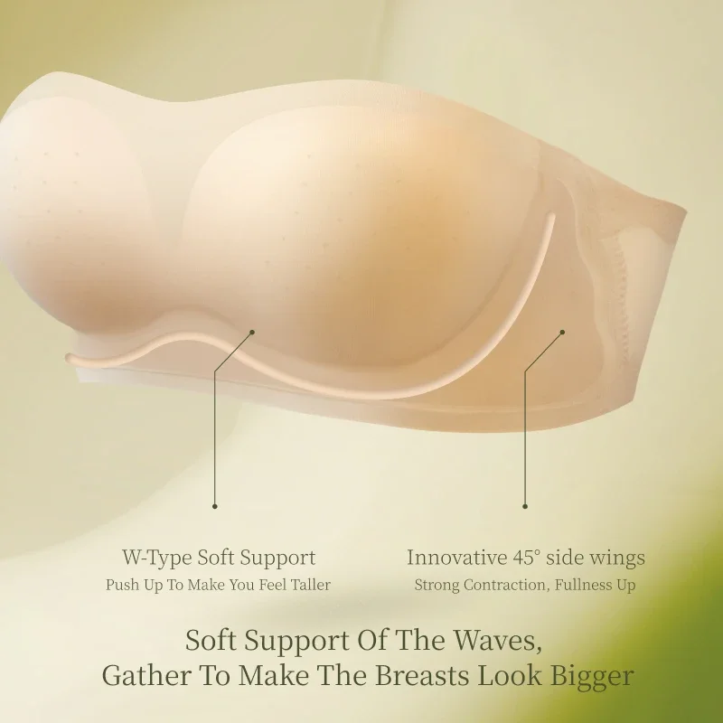 Women Strapless Bra Wireless Invisible Seamless Push Up Summer Bralette Convertible Multiway Lift