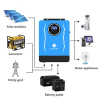Onduleur solaire Sumry 3KW 3.8KW 6.2KW 24/48V hors réseau à onde sinusoïdale pure avec contrôleur de charge MPPT 6