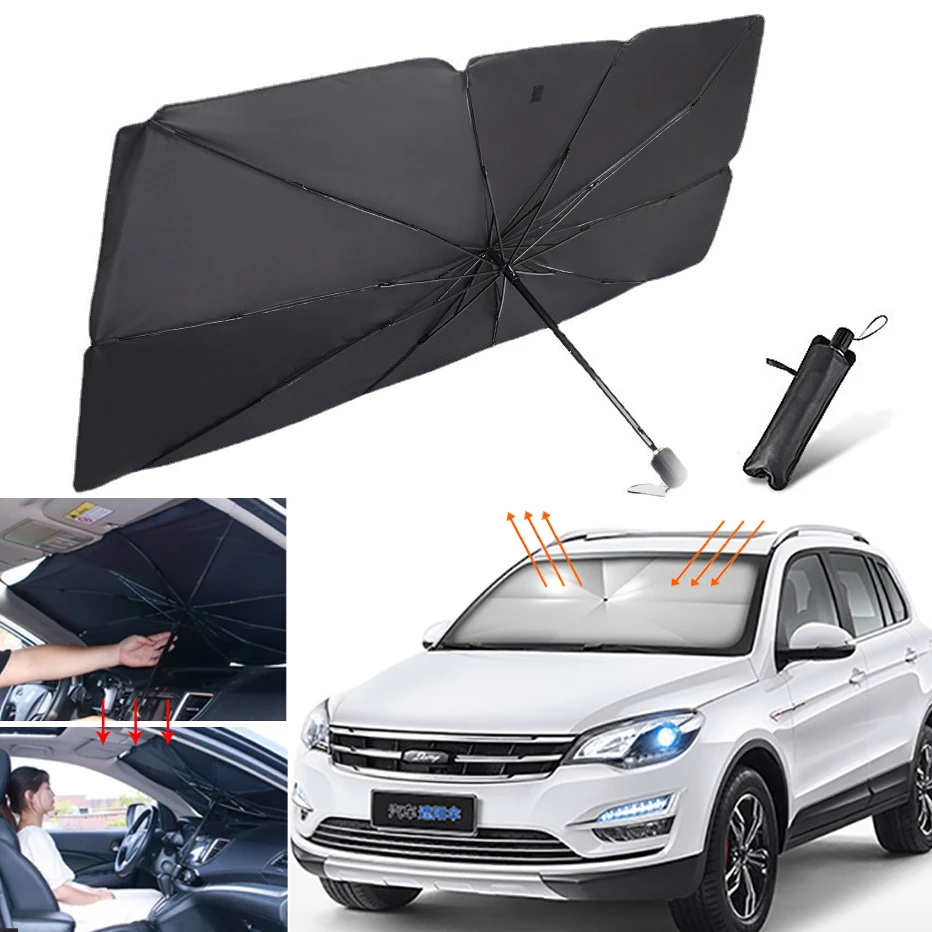 Car Sunshade Umbrella Suv Windshield Cover Foldable Heat Insulation Sun