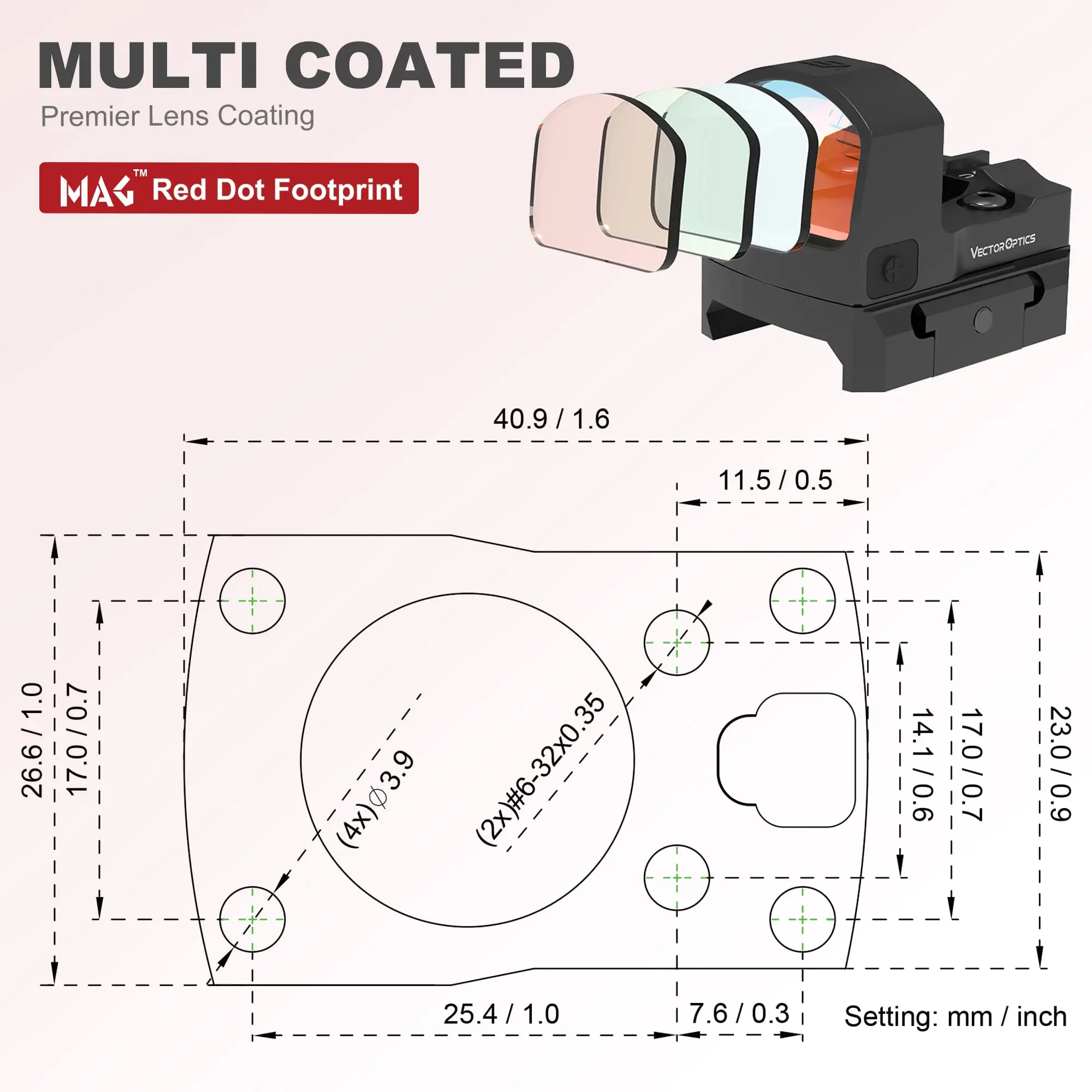Vector Optics Frenzy 1x17x24 レッドドットサイト ベクターオプティクス ドットサイト Frenzy 1x20x28 レッド