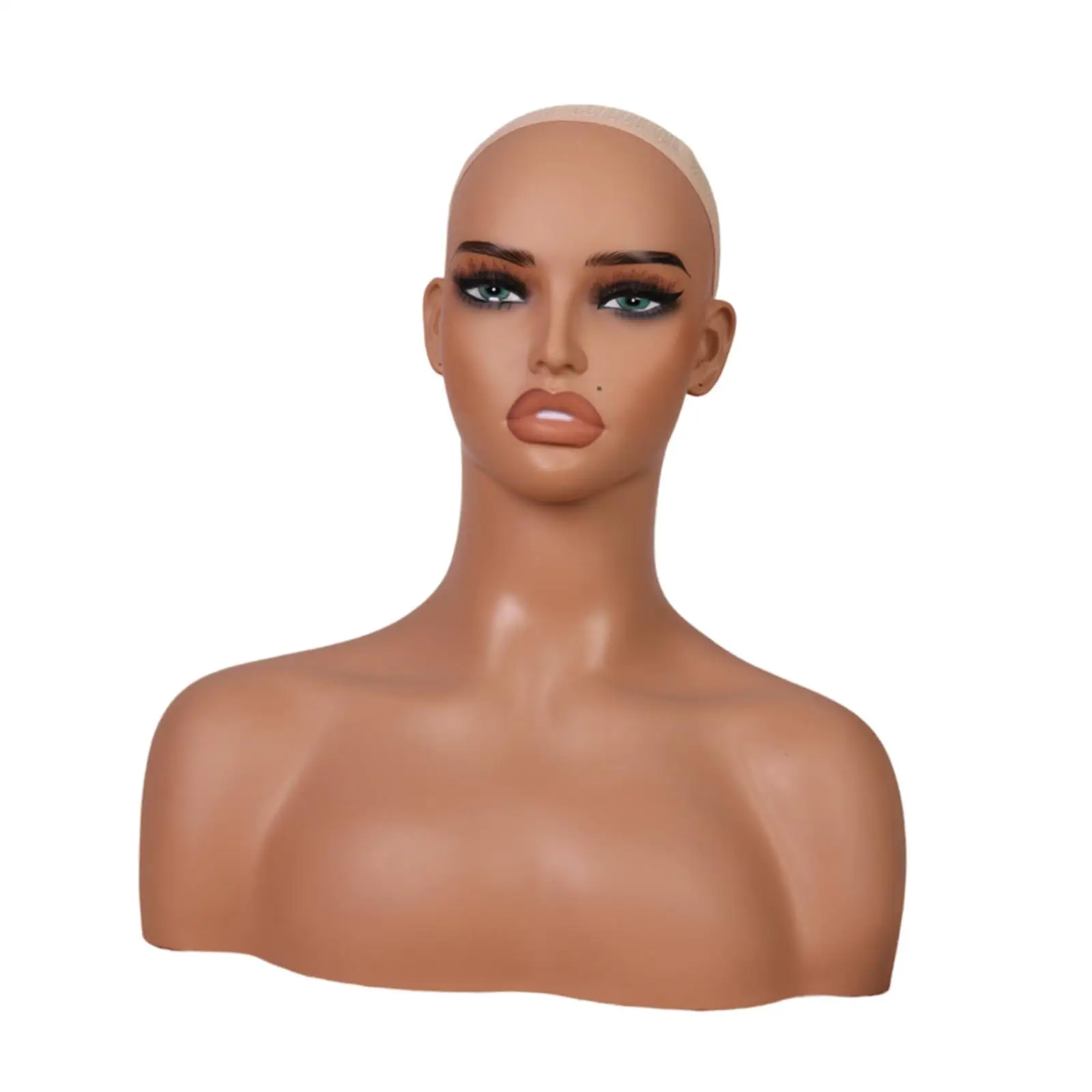 Mannequin Head PVC Wig Display Stand for Wig Necklace Earrings Displayiny