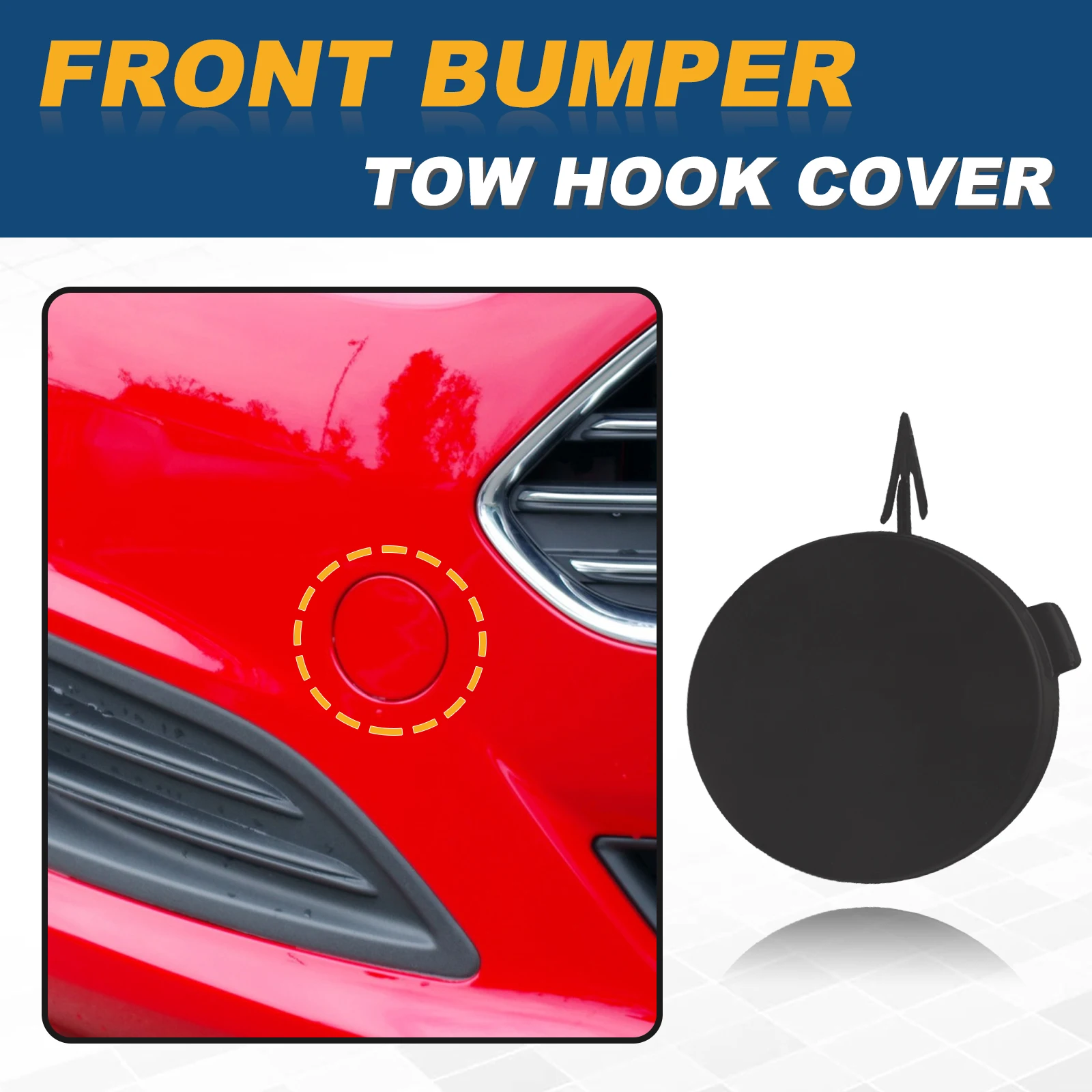 Front Bumper Tow Hook Cap Towing Eye Cover For Ford Fiesta 2012-2017  1805922 C1BB17A989AA Car Accessories - AliExpress