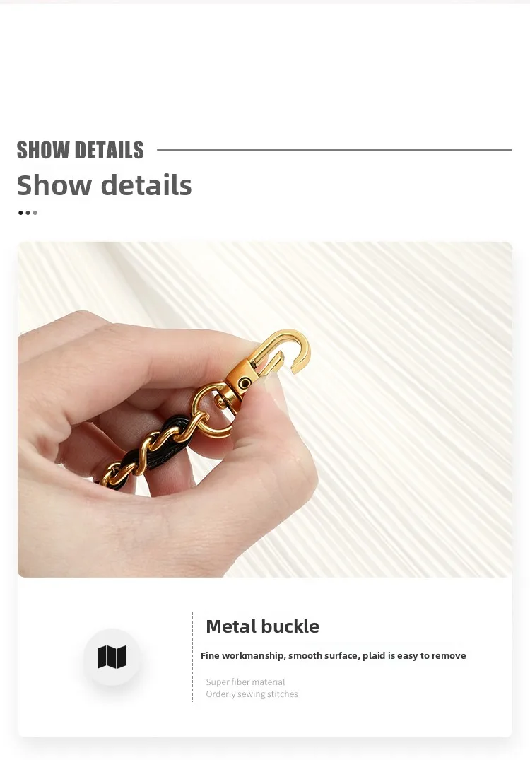 Bag Extension Strap For Women Bag Adjustable Leather Chain Shoulder Strap Modification Small Golden Ball Chain Accessories
