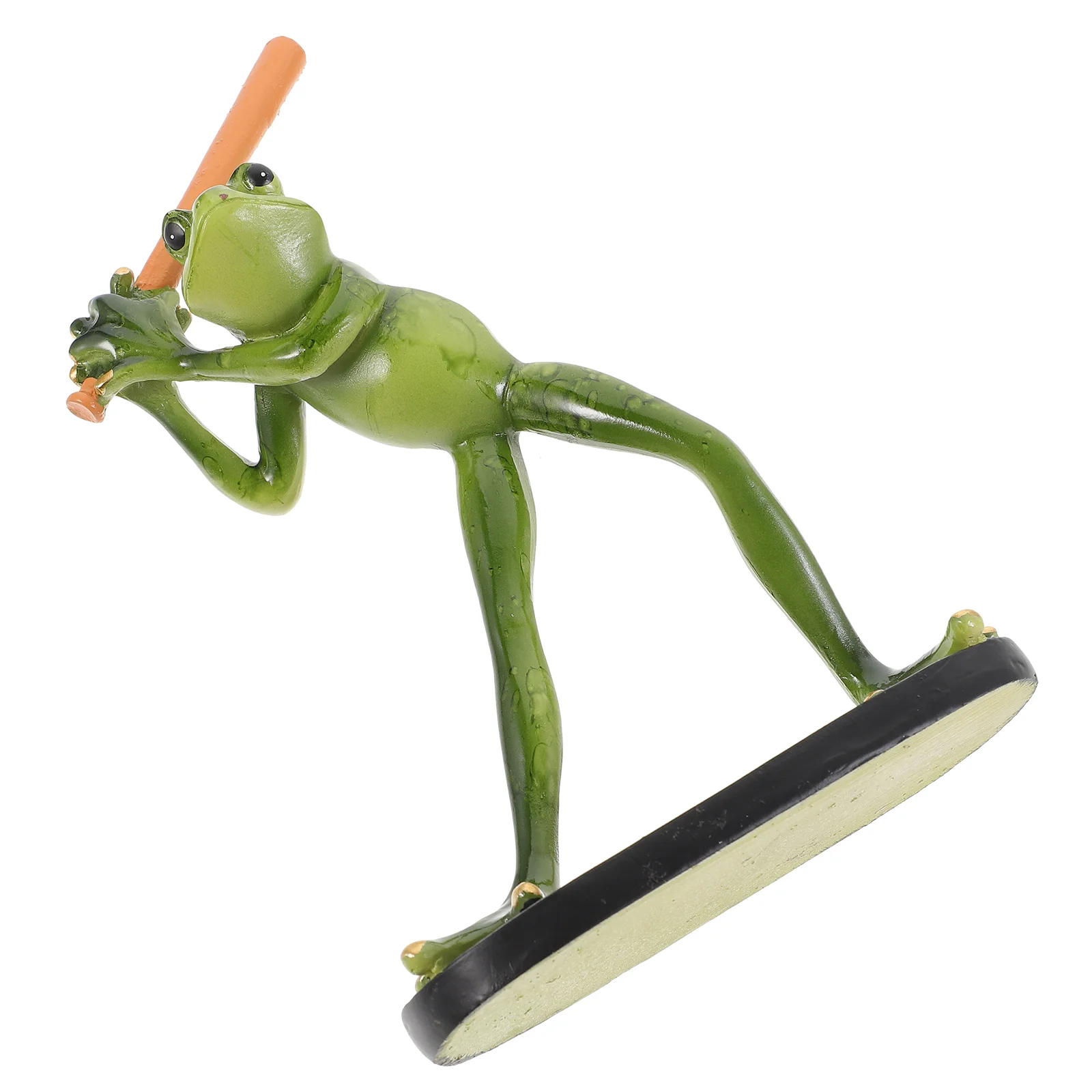 

Frog Statue Outdoor Decor Figurine Table Centerpiece Resin Animal Adornment Yard Craft Ornament Baseball