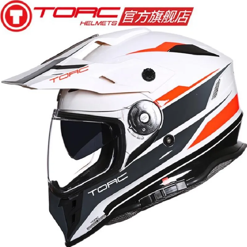 TORC 더블 렌즈 오토바이 헬멧, 풀 헬멧, 모토크로스 헬멧