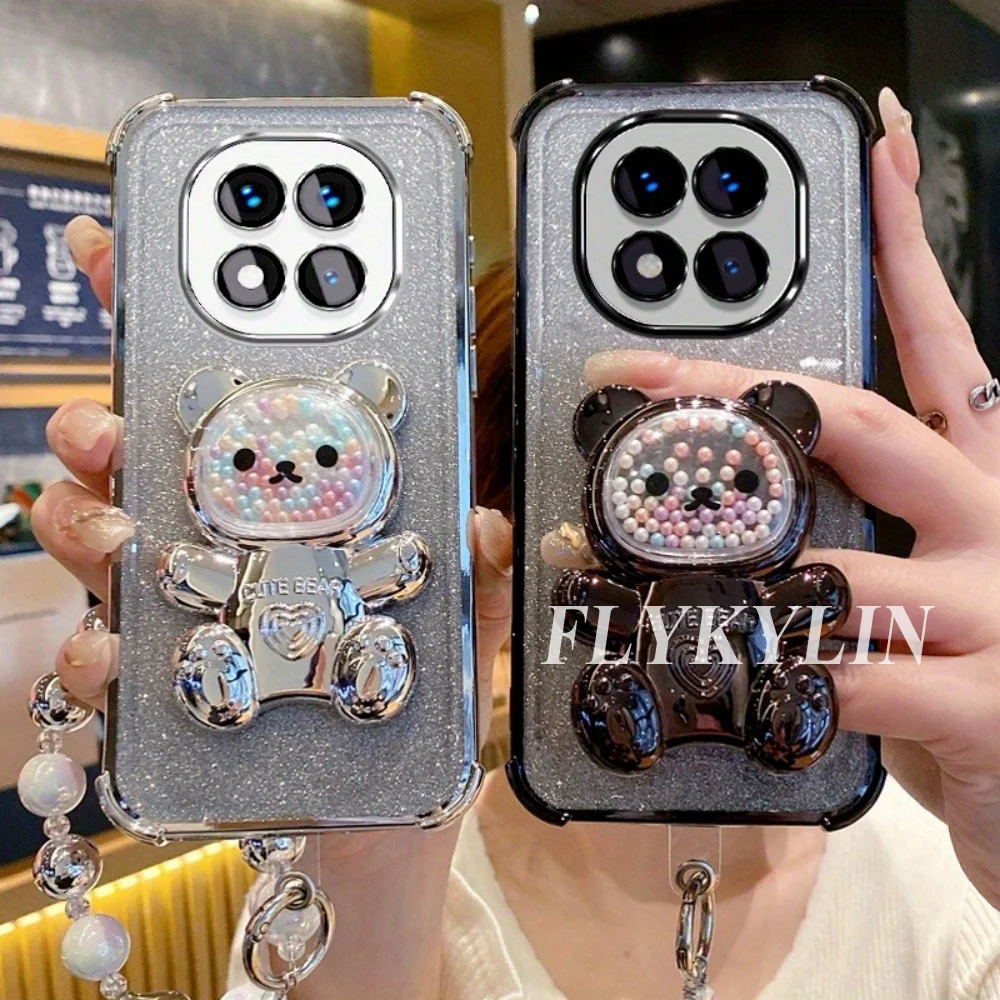 Bear Holder with Bead Bracelet Anti-Drop Protective Soft Shell Case