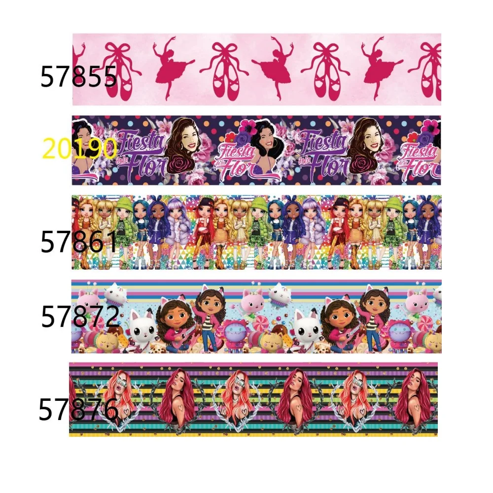 

10Yards Girl Character Printed Grosgrain Ribbon for Sewing Accessories Crafts Gifts Packing Hairbows