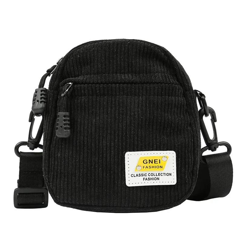 

Women Little Canvas Shoulder Bag Small Corduroy Cloth Messenger Bag for Key Phone Pink Crossbody Bags Cute Zipper Bolso Mujer