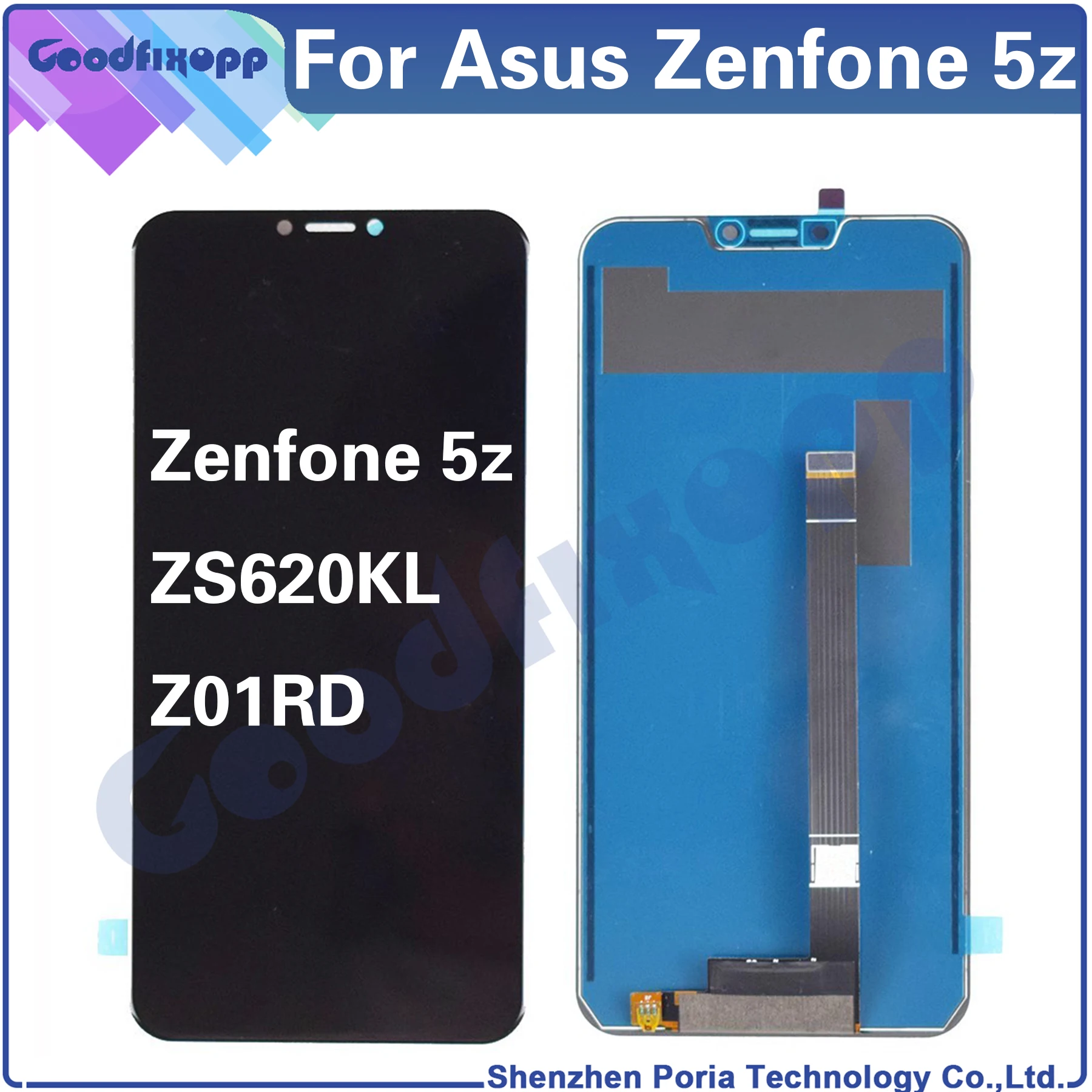 Per Asus Zenfone 5Z Zs620Kl Z01Rd Zenfone5Z Display Lcd Touch Screen Digitizer Assembly Parti Di Riparazione Di Ricambio