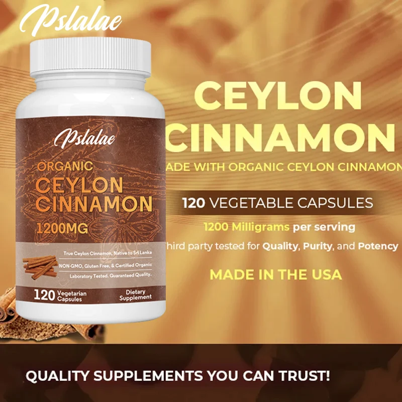 

Authentic Ceylon Cinnamon Capsules - Joints, Inflammation, Antioxidants, Glucose Metabolism Support Genuine Sri Lankan Cinnamon