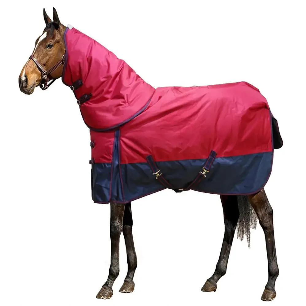 New Design Equestrian Horse Rug Combo Solid Neck Waterproof Blanket Horse Racing Supplies