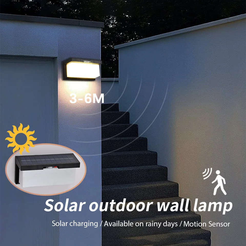 LED Solar Lights Outdoor Wall Light Radar Motion Sensor Solar Lamps Led Lights Waterproof Room Decoration For Home Balcony Porch
