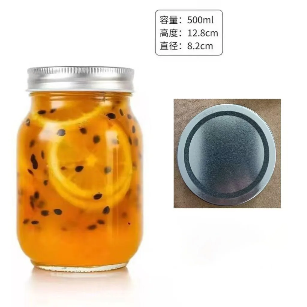 Clear Glass Mason Jar with Screw Metal Lid Family Size 100ML To 1000ML MOQ1000 Wholesale Price and Custom Logo Inbox Us 3