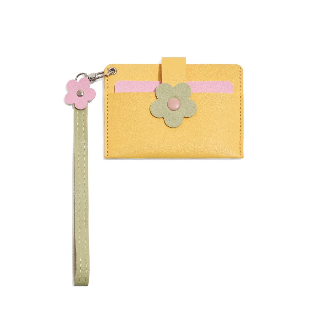 Chic Color Block Mini Wallet: Stylish PU Leather Card Holder & Coin Purse