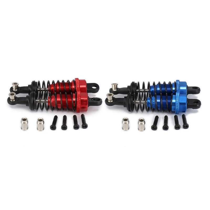 

4X Oil Adjustable 65Mm Shock Absorber Damper For Rc Car 1/18 Wltoys A959 A969 A979 K929 Hpi Hsp Traxxas Red & Dark Blue