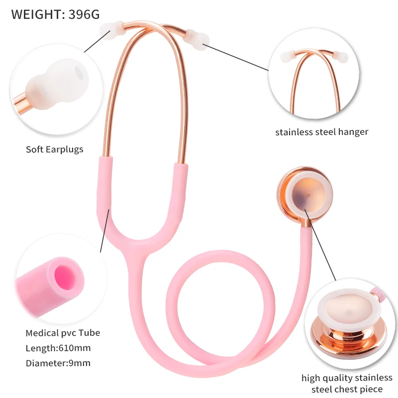 Professional Cardiology Stethoscope Double Head Stethoscope Medical Equipment Equipo Medico Doctor Nurse Student